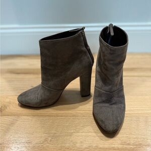 Women's Suede Ankle Boots - Gray